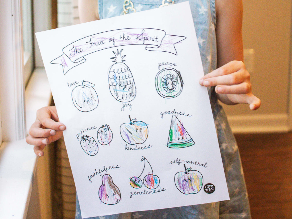 Fruit of the Spirit Coloring Page (Free Printable!) – Little Great