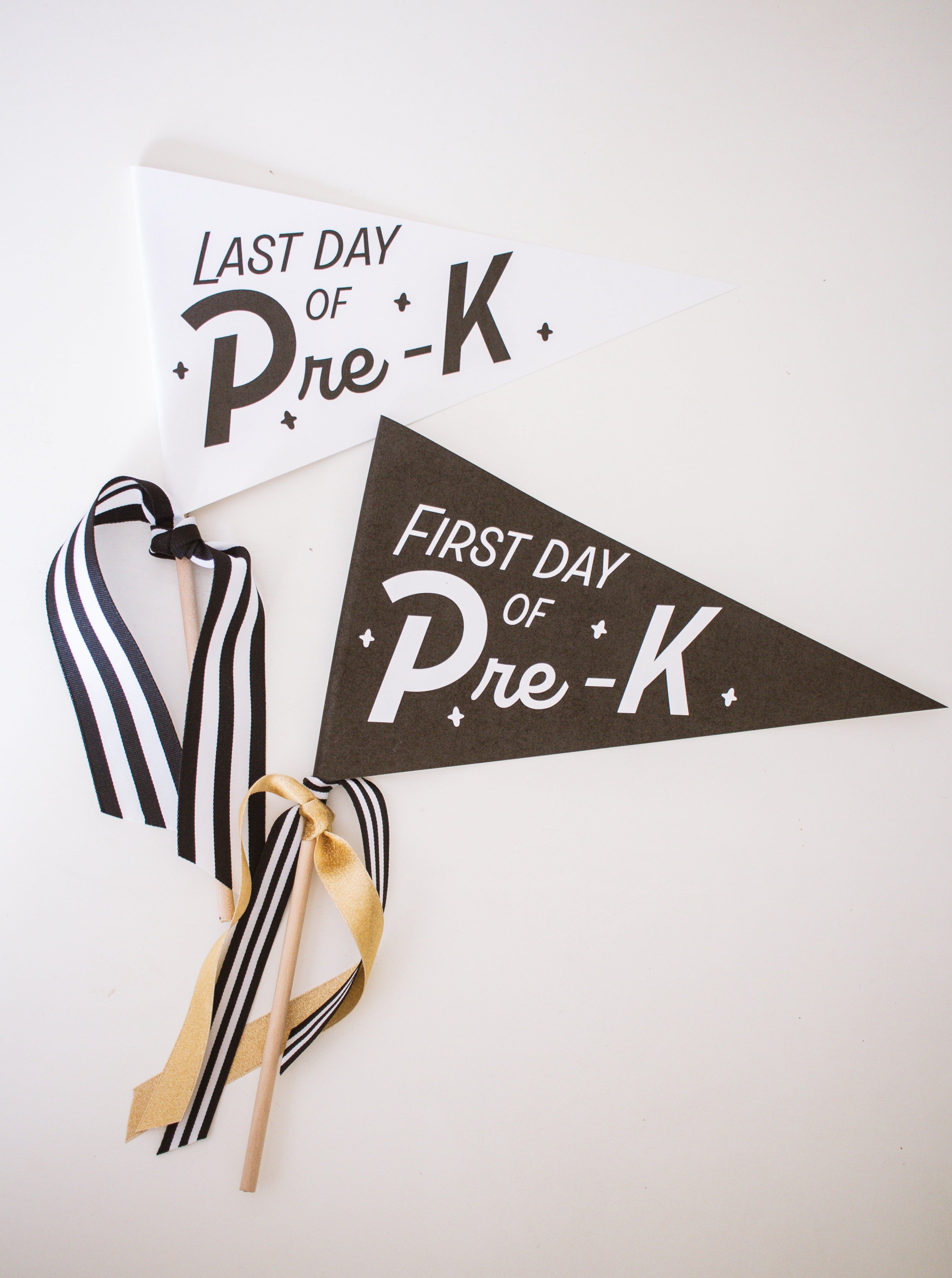 First and Last Day Printable Flags
