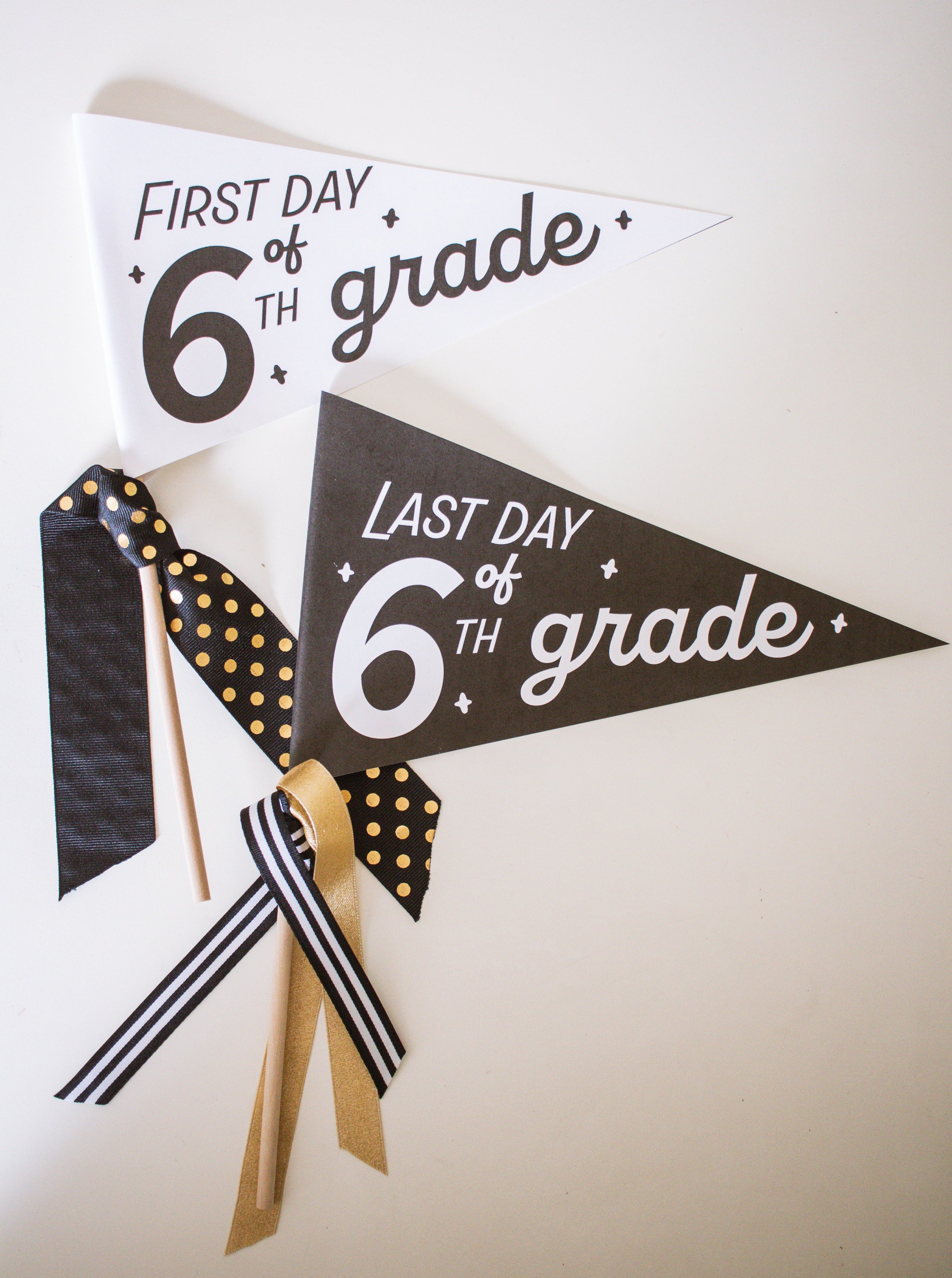 First and Last Day Printable Flags