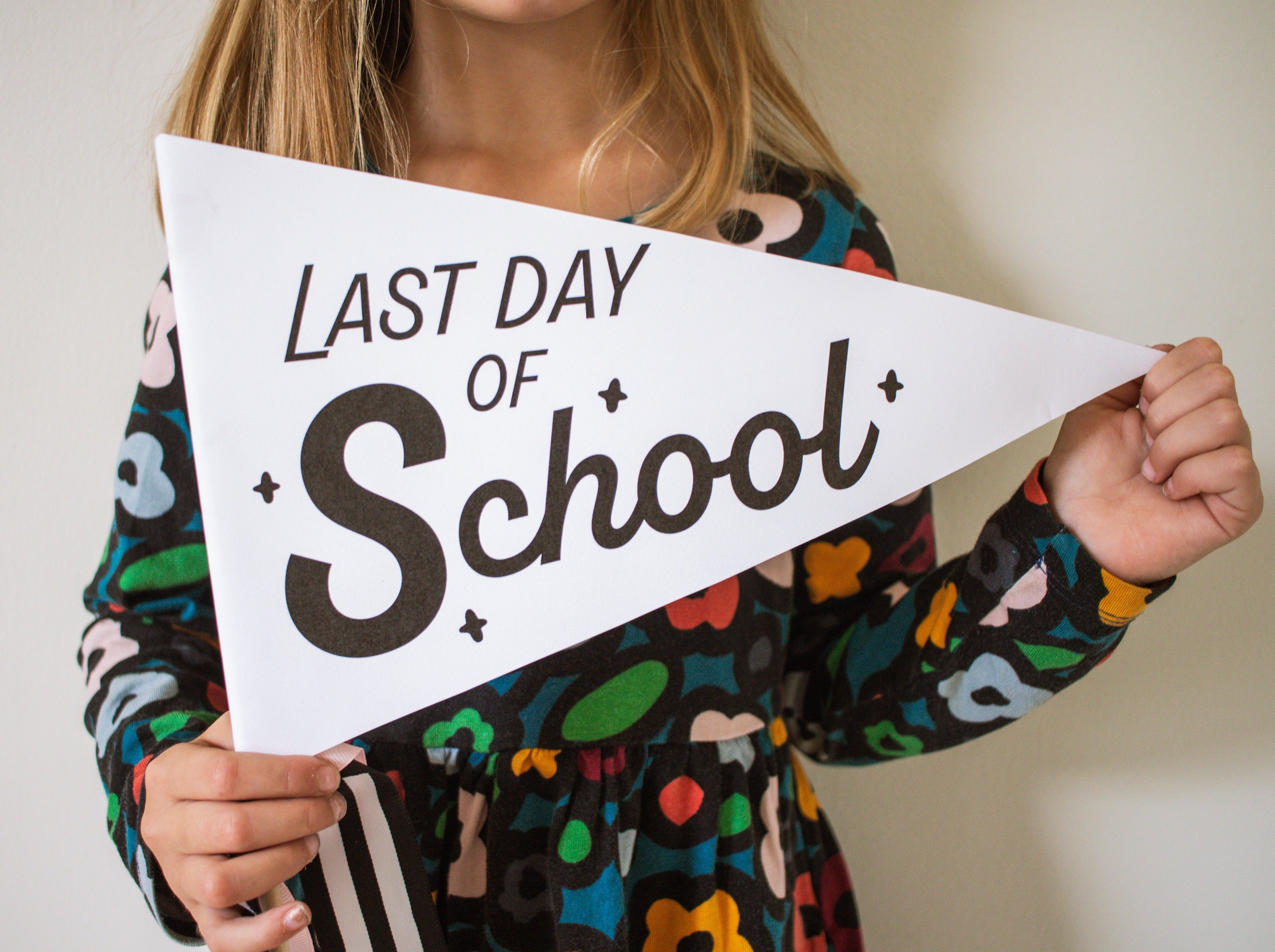 First and Last Day Printable Flags // Preschool-6th Grade Bundle