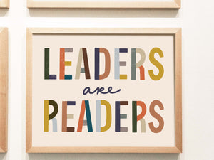 Leaders Are Readers Art Print // Hunter