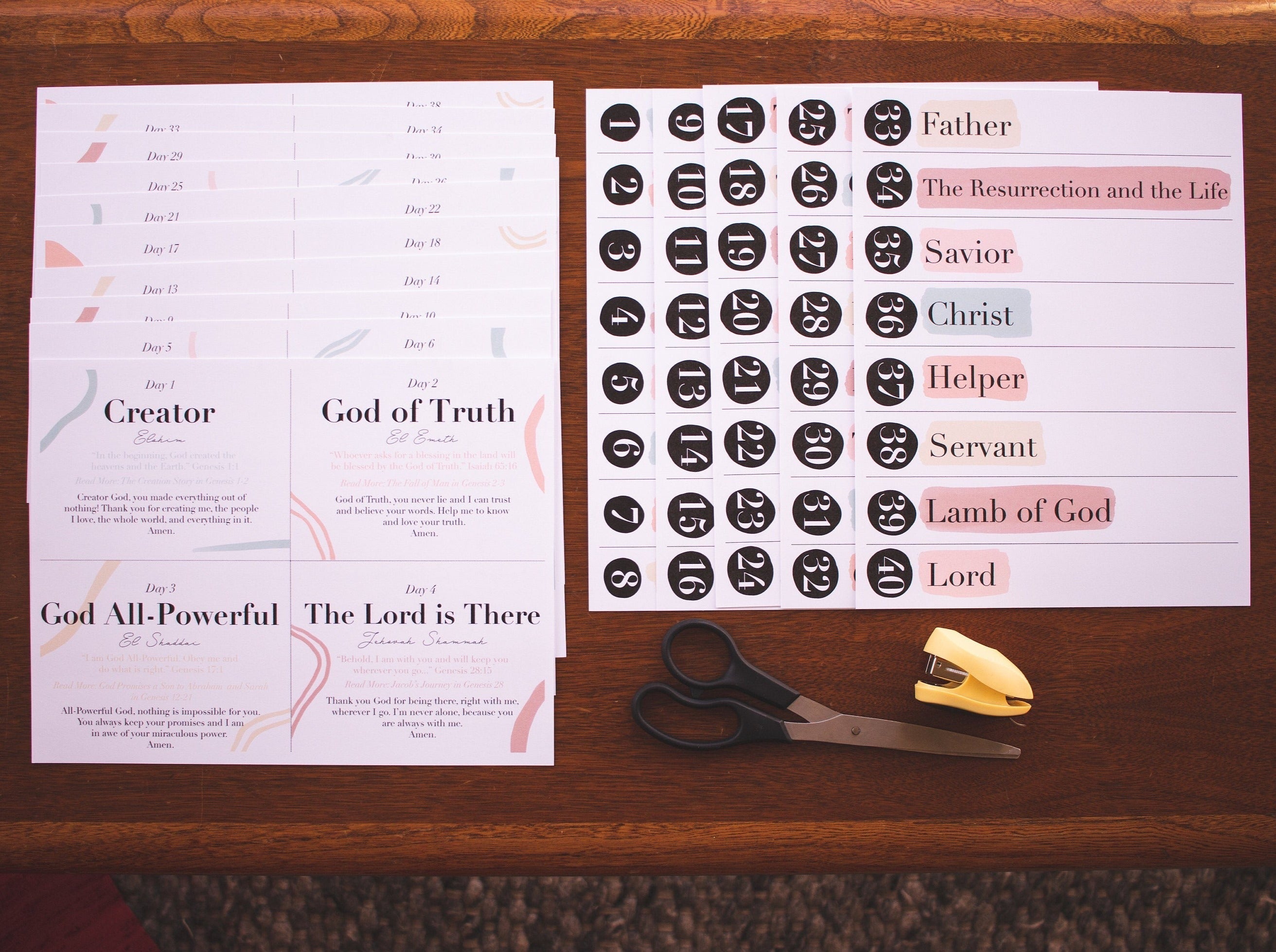 Lent Paper Chain & Devotional Cards