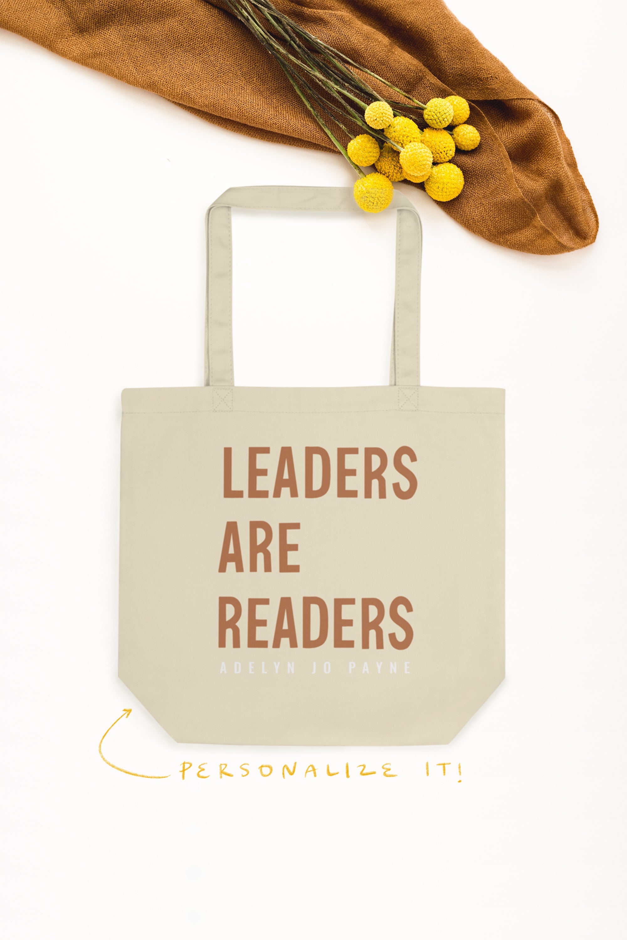 Leaders Are Readers Neutral Eco Tote Bag