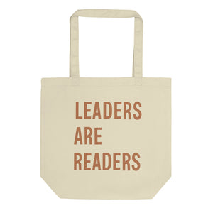 Open image in slideshow, Leaders Are Readers Neutral Eco Tote Bag
