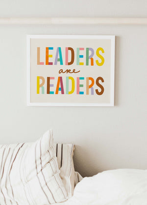 Leaders Are Readers Art Print // Avery