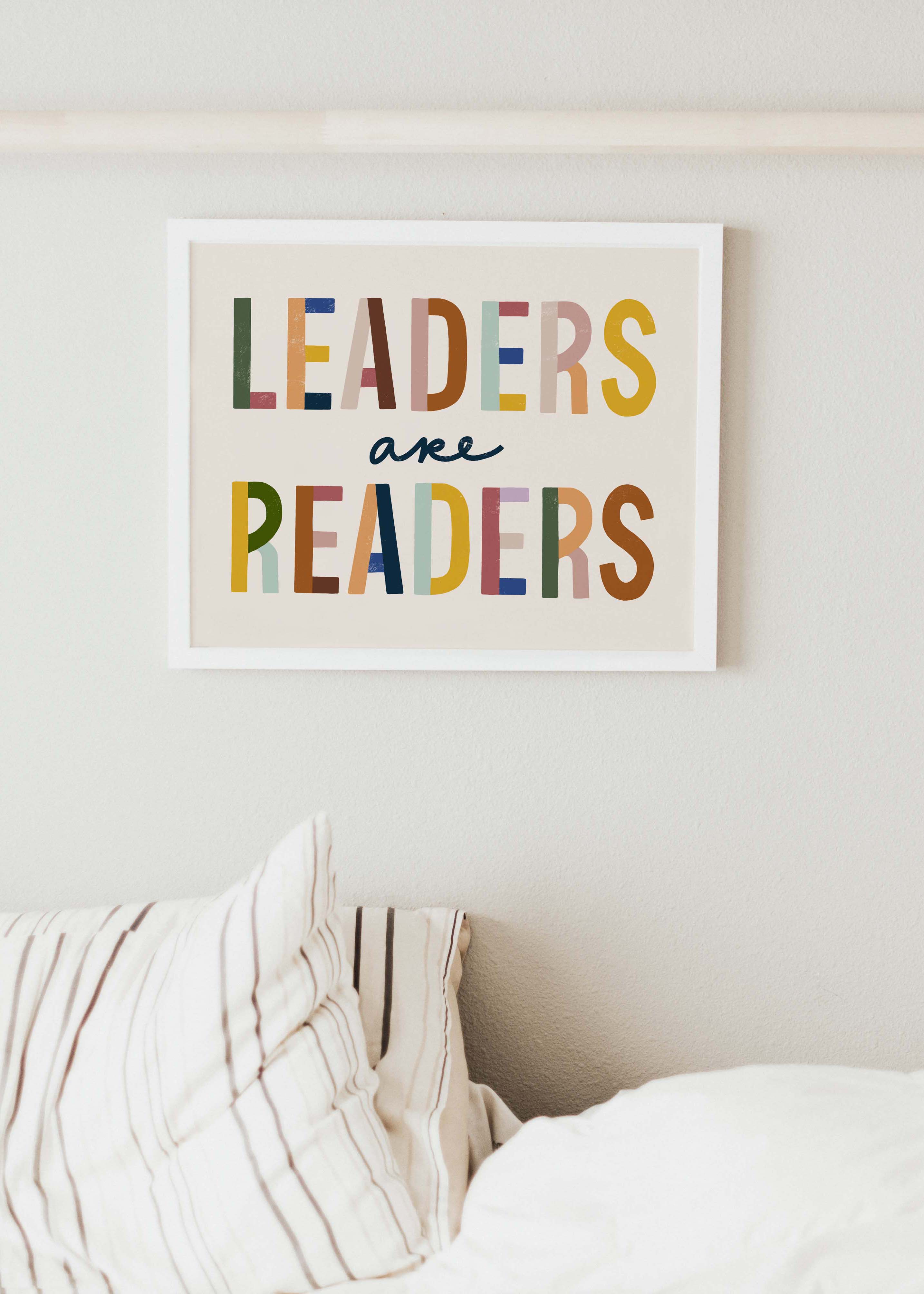 Leaders Are Readers Art Print // Finley